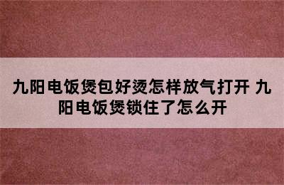 九阳电饭煲包好烫怎样放气打开 九阳电饭煲锁住了怎么开